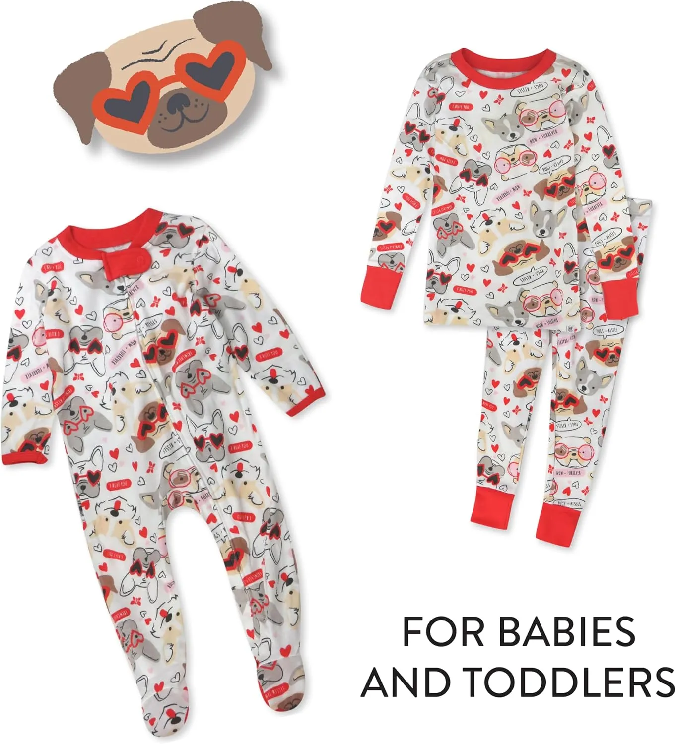HonestBaby Baby, Toddler and Kids' 100% Organic Cotton Celebration 2-Piece Pajamas