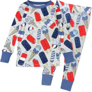 HonestBaby Baby, Toddler and Kids' 100% Organic Cotton Celebration 2-Piece Pajamas