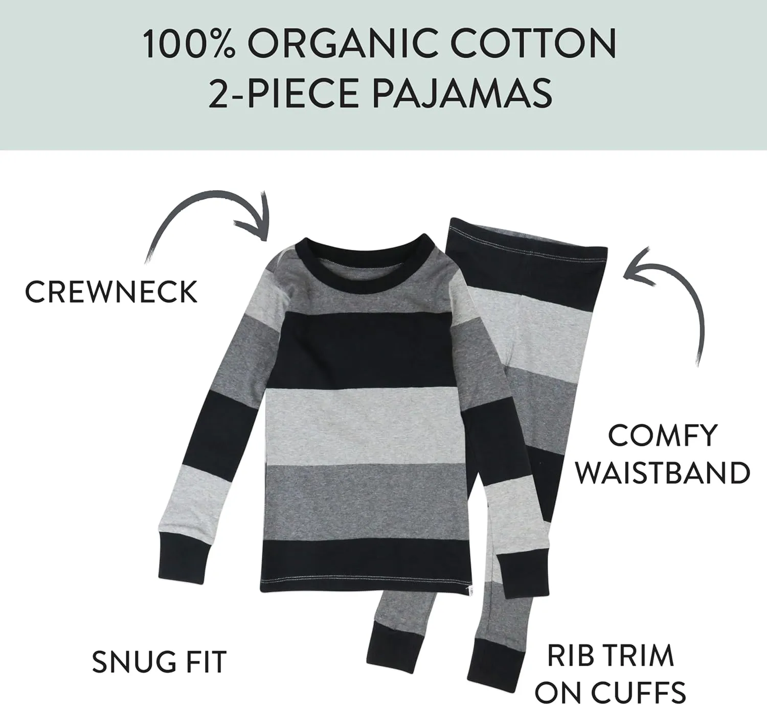HonestBaby Family Matching Holiday Pajamas Organic Cotton for Men, Women, Kids, Toddlers, Baby Boys, Girls, Unisex Pets