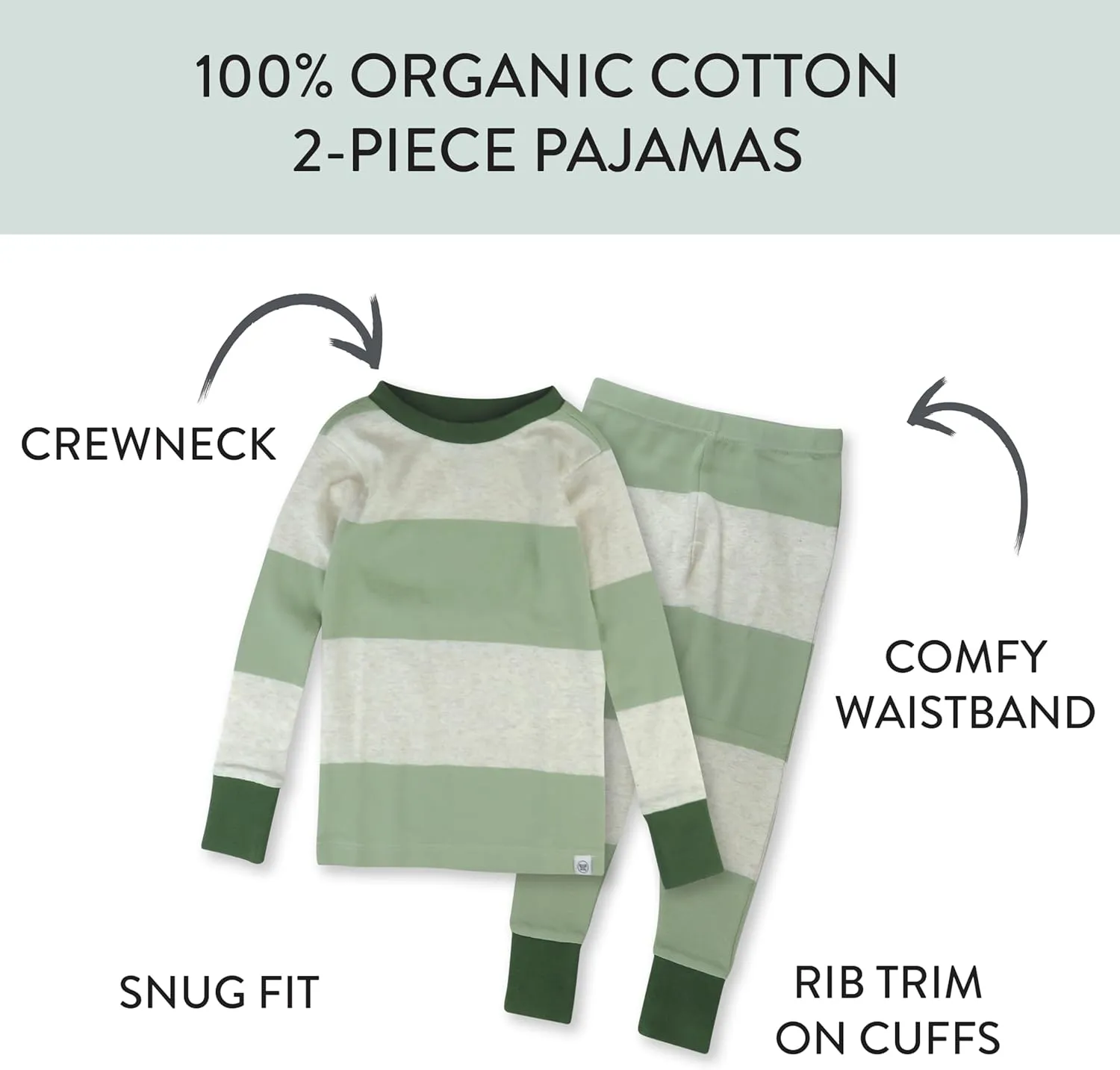 HonestBaby Family Matching Holiday Pajamas Organic Cotton for Men, Women, Kids, Toddlers, Baby Boys, Girls, Unisex Pets