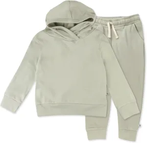 HonestBaby Light Weight Hoodie Sweatsuit Set 100% Organic Cotton for Toddler, Baby Boys, Girls