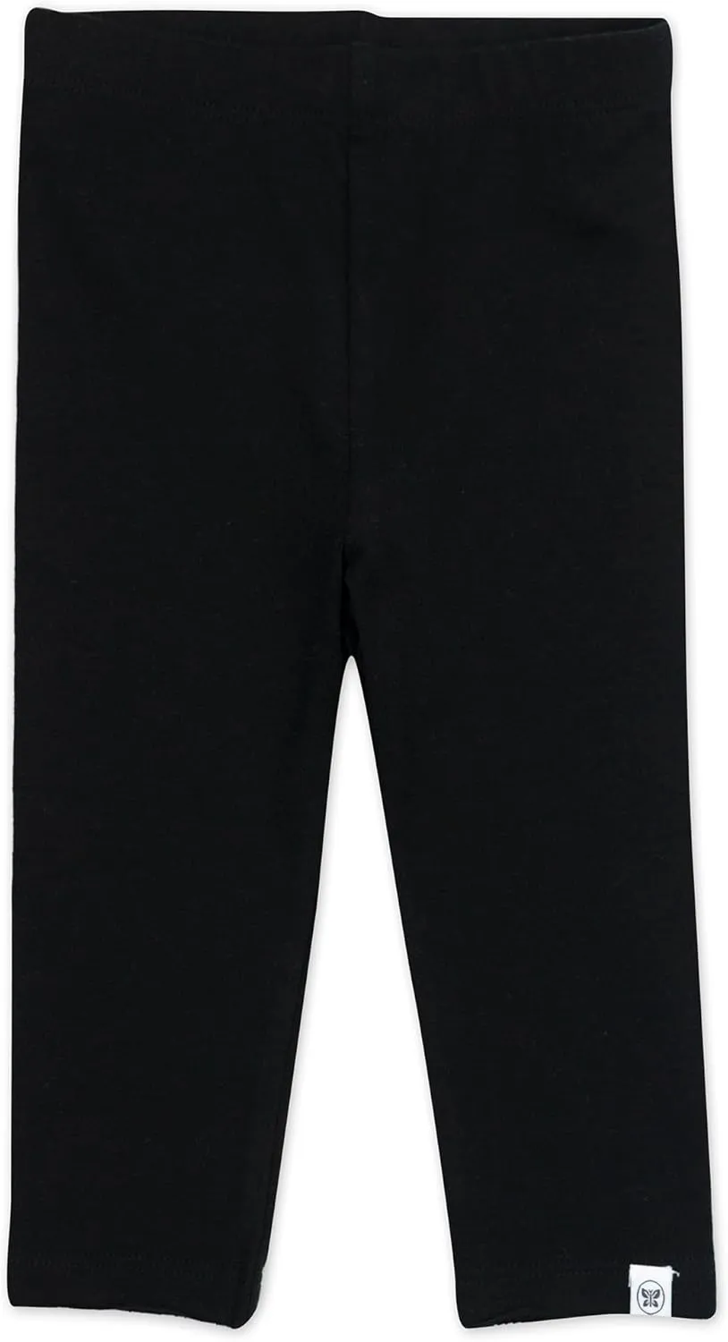 HonestBaby Multipack Leggings Skinny, Flare and Cargo Pants Organic Cotton for Infant Baby Girls, Toddlers, Little Kids