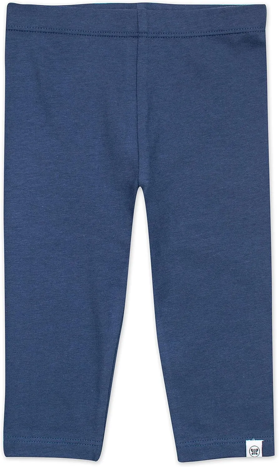 HonestBaby Multipack Leggings Skinny, Flare and Cargo Pants Organic Cotton for Infant Baby Girls, Toddlers, Little Kids