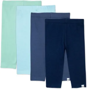 HonestBaby Multipack Leggings Skinny, Flare and Cargo Pants Organic Cotton for Infant Baby Girls, Toddlers, Little Kids