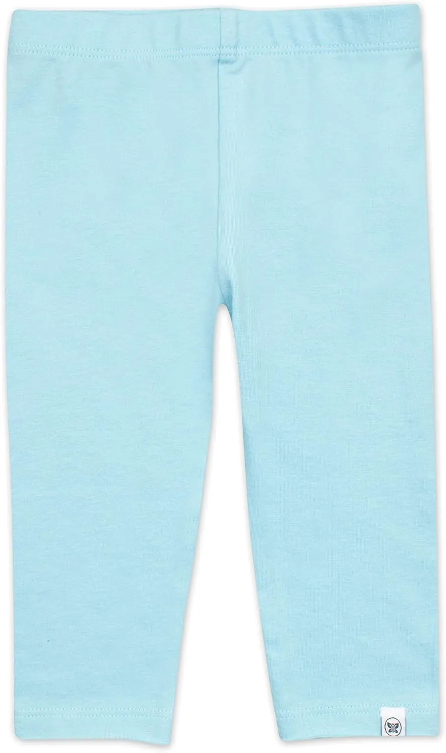 HonestBaby Multipack Leggings Skinny, Flare and Cargo Pants Organic Cotton for Infant Baby Girls, Toddlers, Little Kids
