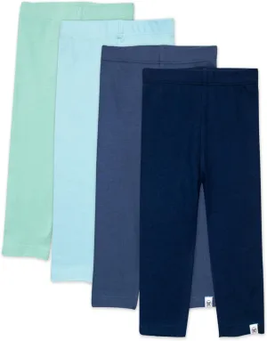HonestBaby Multipack Leggings Skinny, Flare and Cargo Pants Organic Cotton for Infant Baby Girls, Toddlers, Little Kids