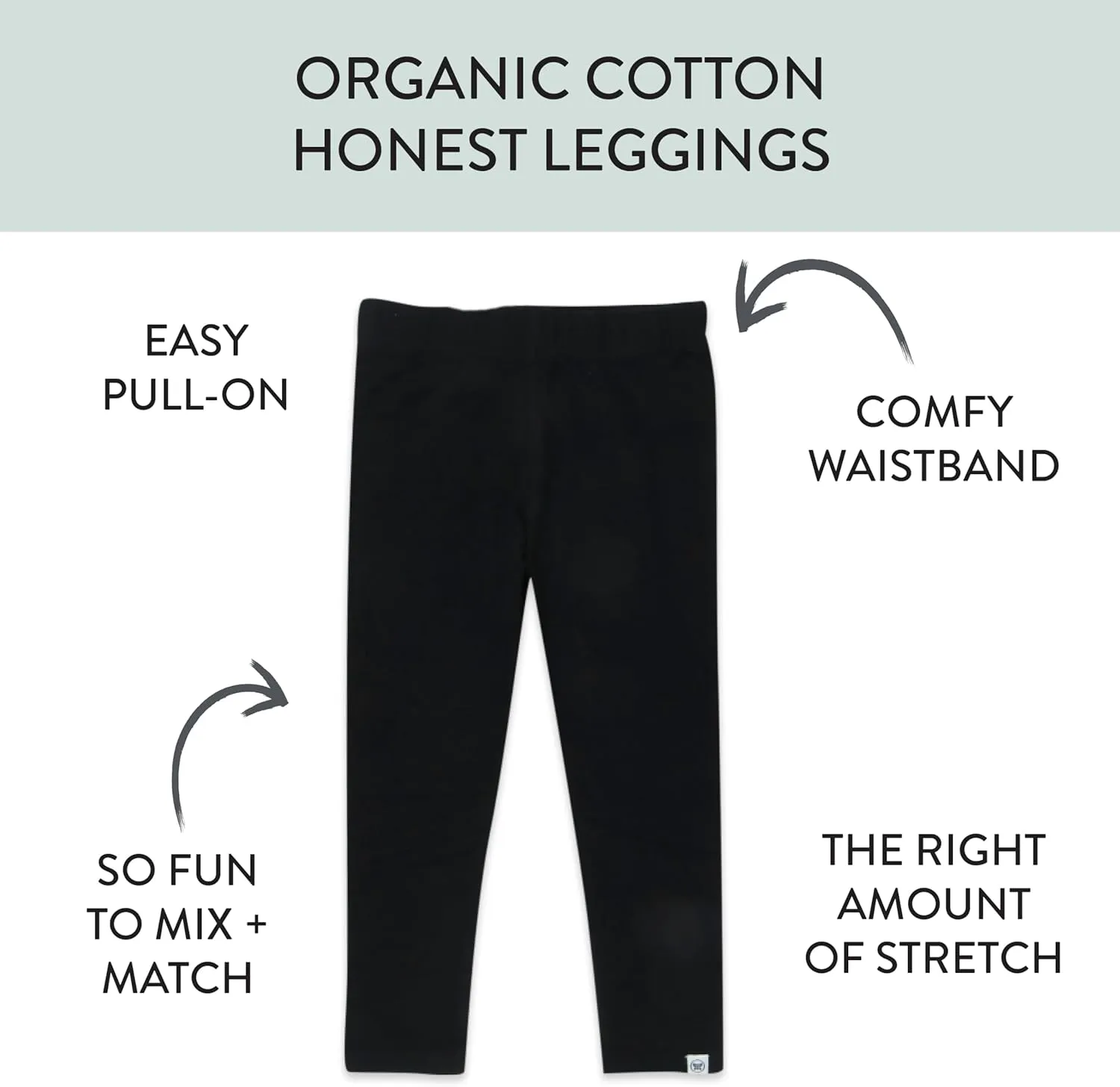 HonestBaby Multipack Leggings Skinny, Flare and Cargo Pants Organic Cotton for Infant Baby Girls, Toddlers, Little Kids