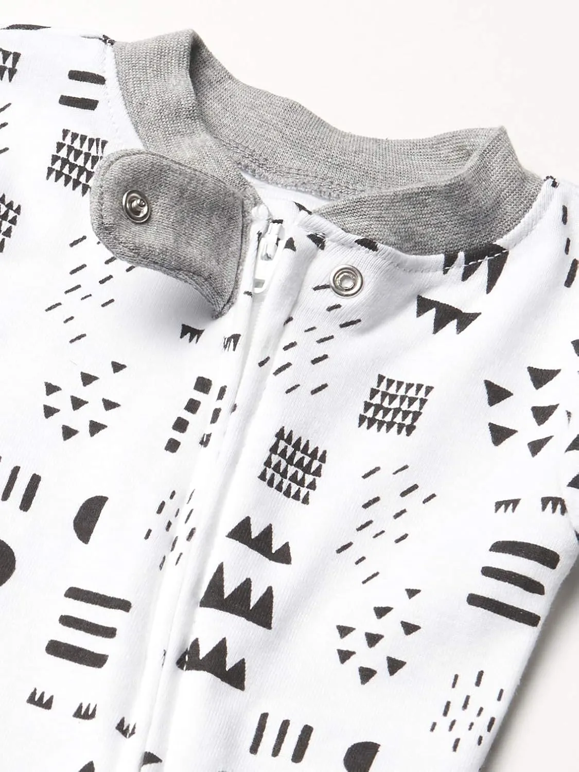 HonestBaby Non-Slip Footed Pajamas One-Piece Sleeper Zip-Front Pjs 100% Organic Cotton for Baby Boys