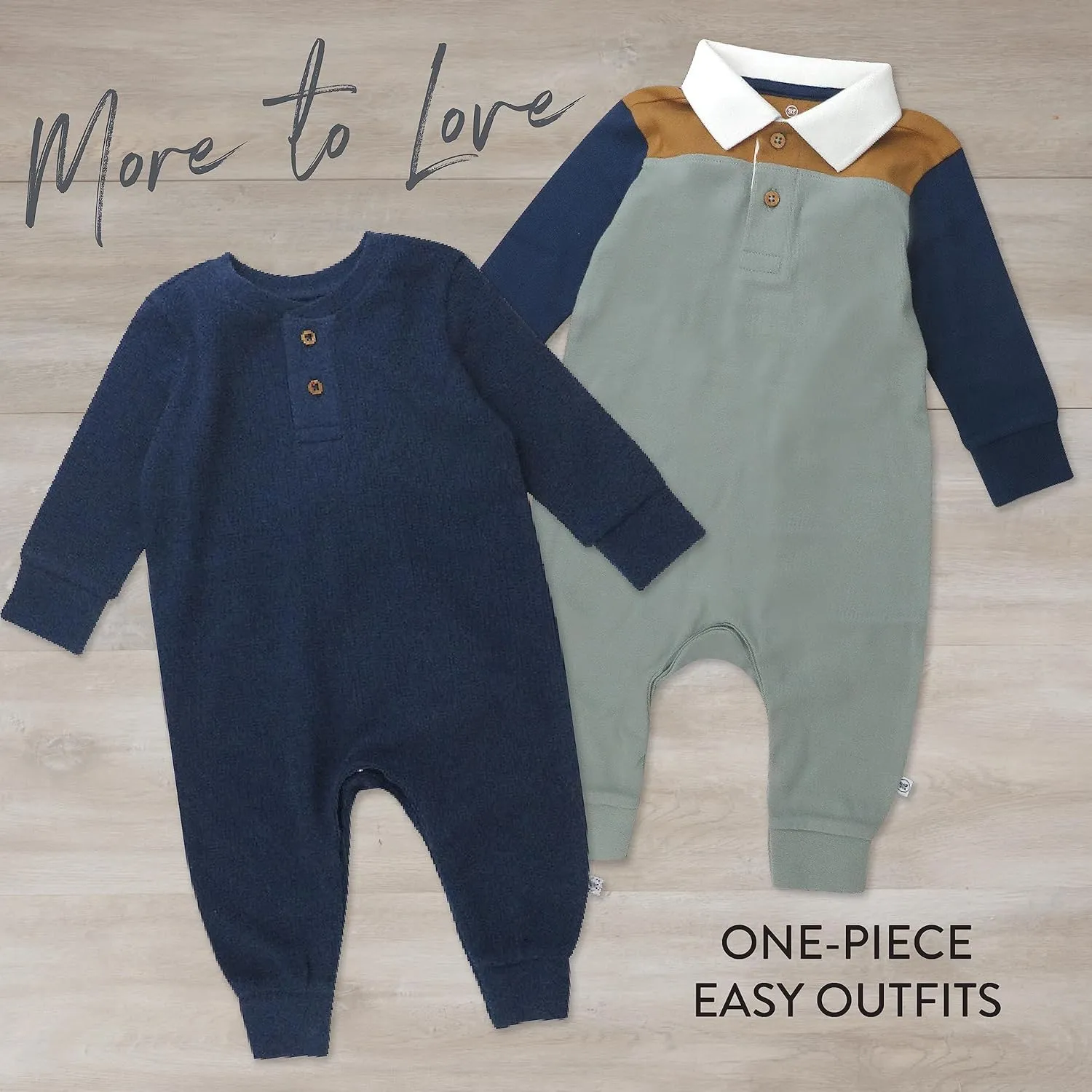 HonestBaby unisex-baby Reversible Coverall Organic Cotton