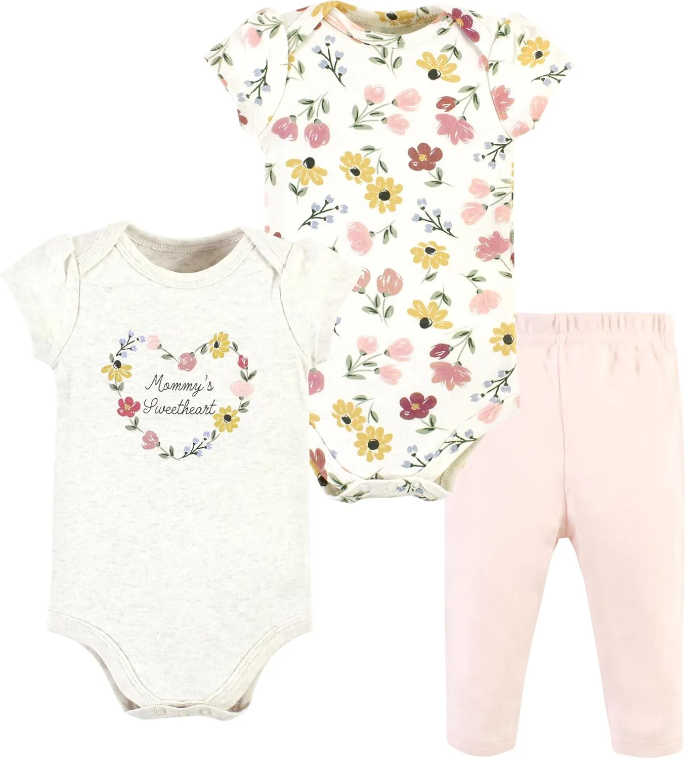Hudson Baby Unisex Cotton Bodysuit and Pant Set
