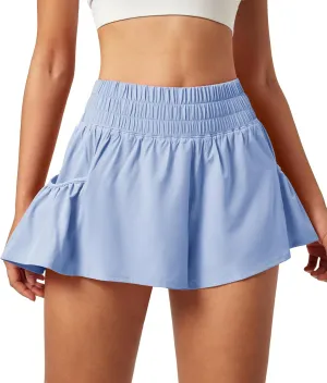 IUGA Women's Athletic Shorts High Waisted Flowy Shorts for Women Quick Dry Workout Running Shorts with Pockets