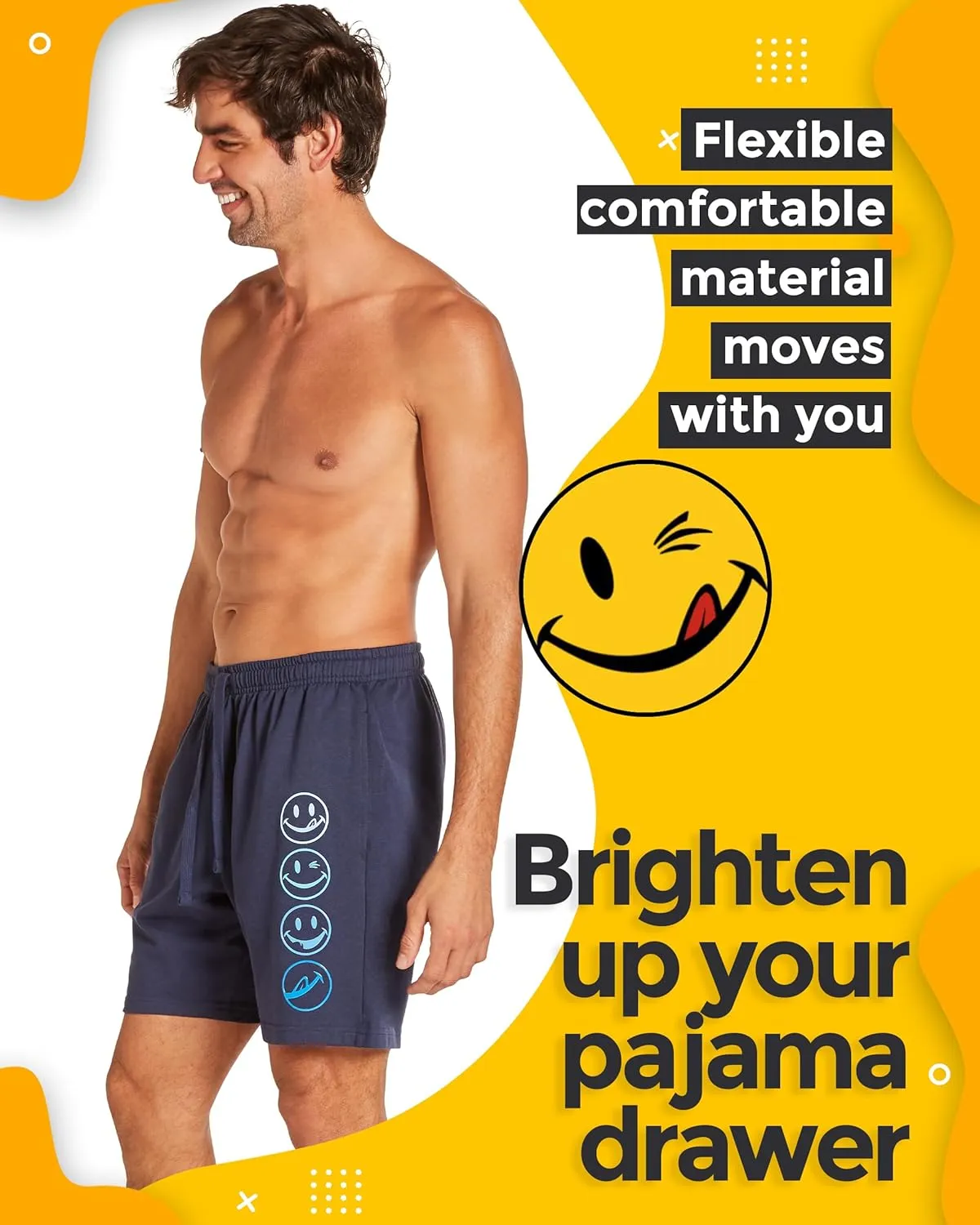 JOE BOXER Men's French Terry Pajama Shorts  Soft & Cozy Lounge Sleepwear with Elastic Waist