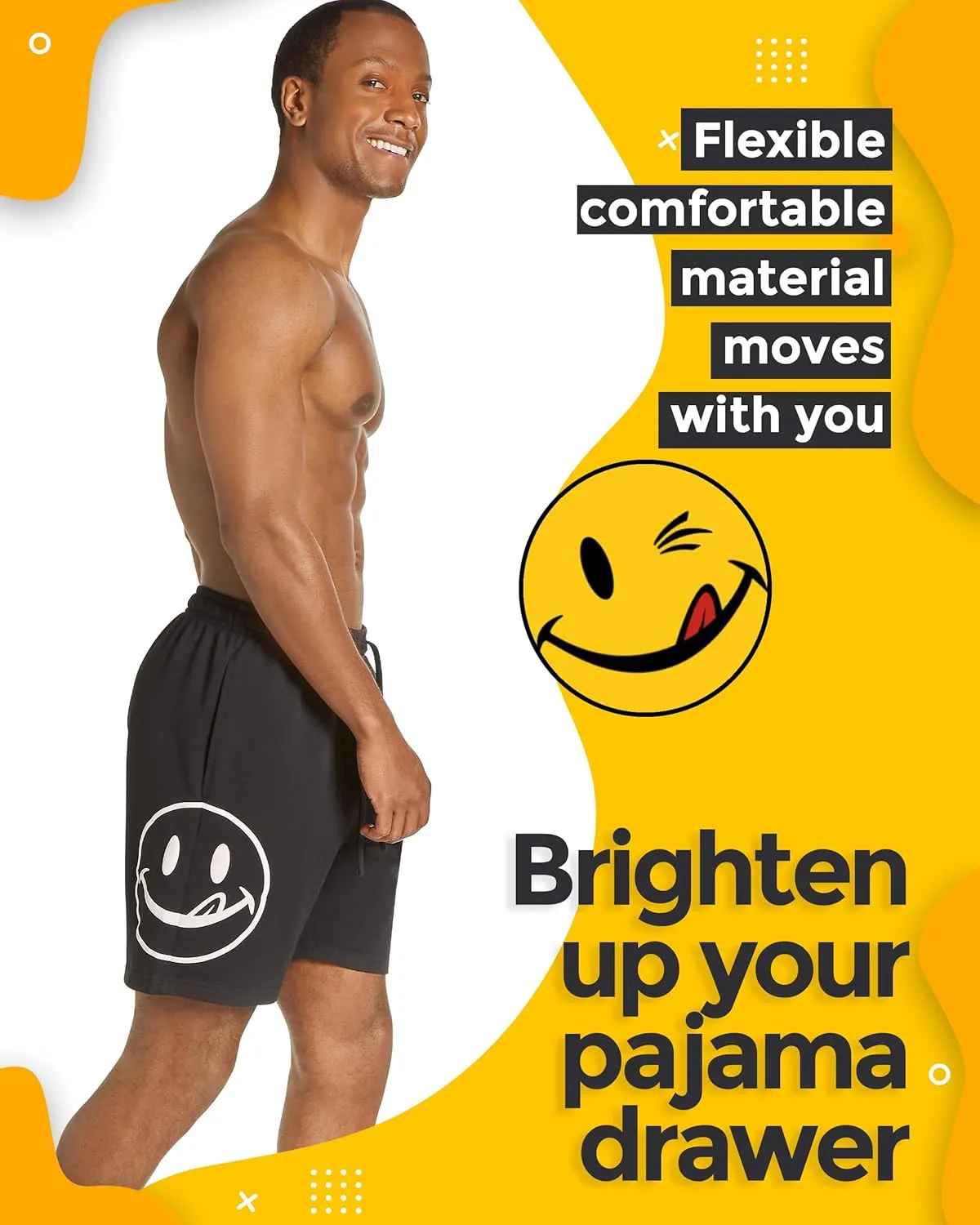 JOE BOXER Men's French Terry Pajama Shorts  Soft & Cozy Lounge Sleepwear with Elastic Waist