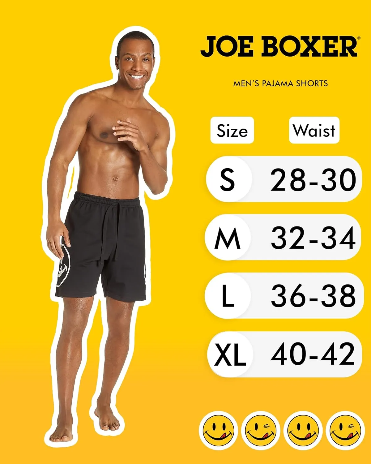 JOE BOXER Men's French Terry Pajama Shorts  Soft & Cozy Lounge Sleepwear with Elastic Waist