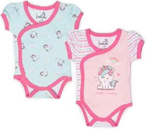Keebee Organic Cotton Half Sleeve Kimono Onesie Romper