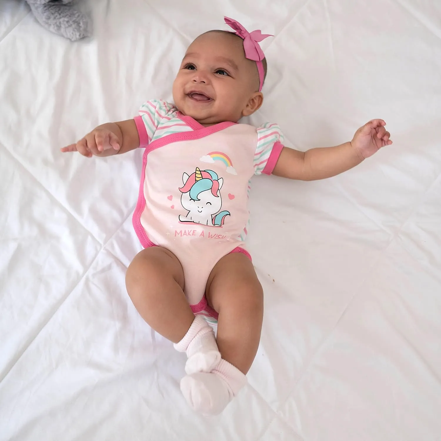 Keebee Organic Cotton Half Sleeve Kimono Onesie Romper