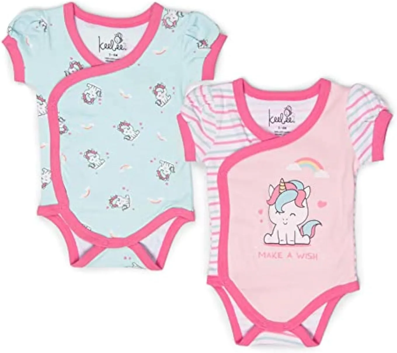 Keebee Organic Cotton Half Sleeve Kimono Onesie Romper