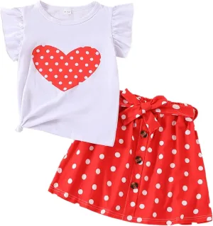 Kid Girl Clothes Shorts Set 2 Piece Outfits Summer Casual Short Sleeve Top and Shorts Set for Girls 4-7