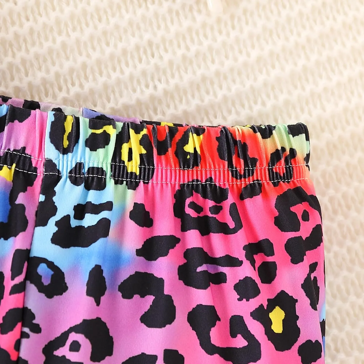 Kid Toddler Girl Butterfly Printed Short Sleeve T-Shirt   Waist Shorts Set 2PC Clothing For Summer