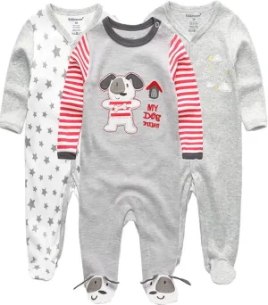 Kiddiezoom Baby and Toddler Boys'Snug Fit Footed One-Piece Romper Jumpsuit Cotton Cotton Footed Outfit