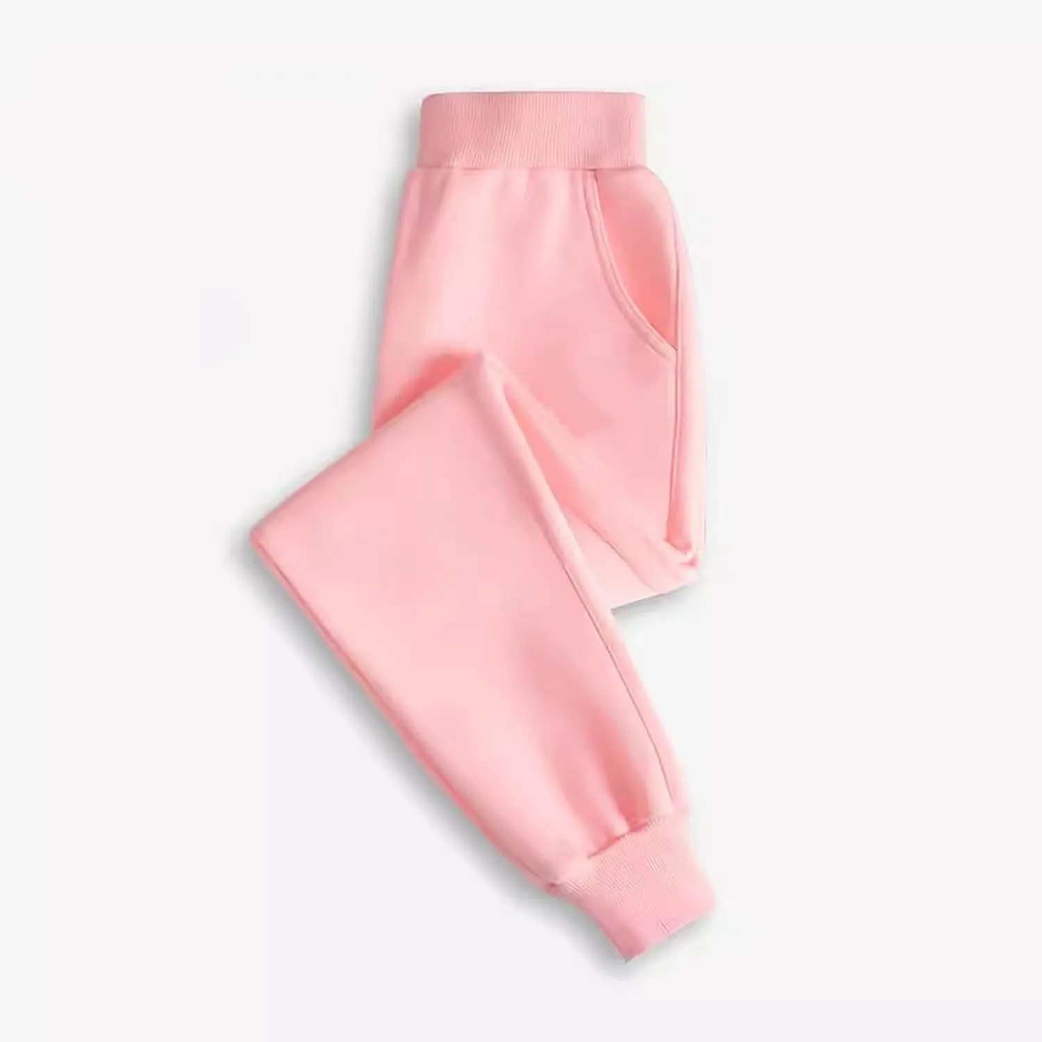 Kids Boys Jogger Pants Toddler Girls Elastic Waist Cotton Solid Pants Unisex Casual Pull-on Active Sweatpants