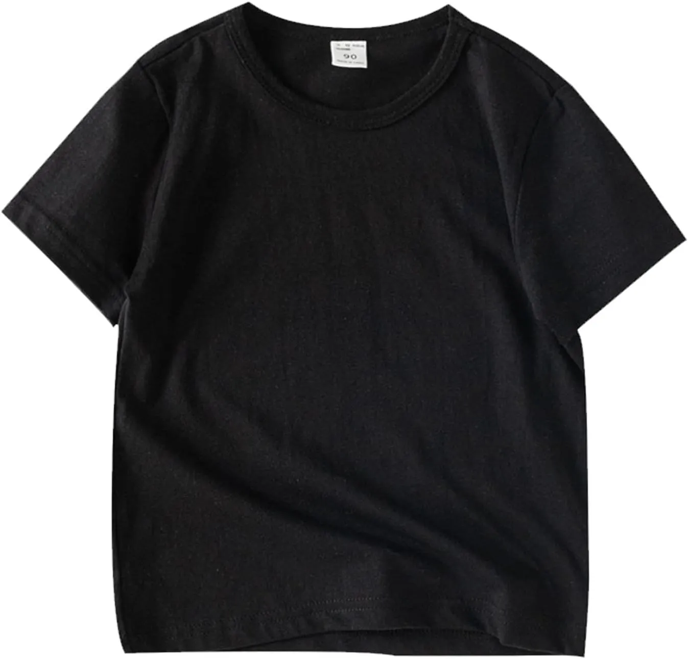 Kids Cotton Linen T Shirt Loose Soft Solid Tees Tops Baby Toddler Unisex Summer Basic Clothes Short Sleeve Lightweight
