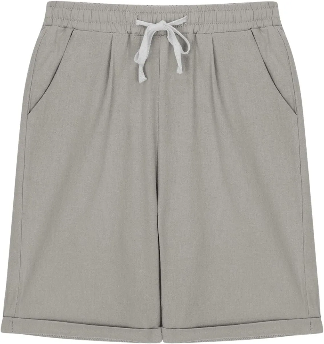 Kids Teens Girls Elastic Waist Knee Length Casual Cotton Shorts with 𝐃rawstring Leisure Joggers Trousers