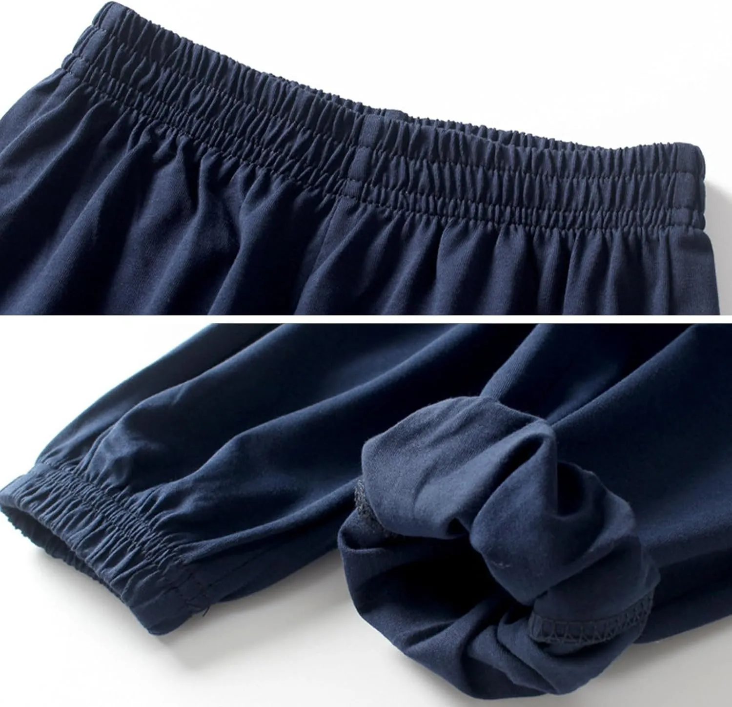 Kids Unisex Cotton Pull On Jogger Pants Solid Color Elastic Waistband Casual Sports Pants Boys Girls Leggings with Cats