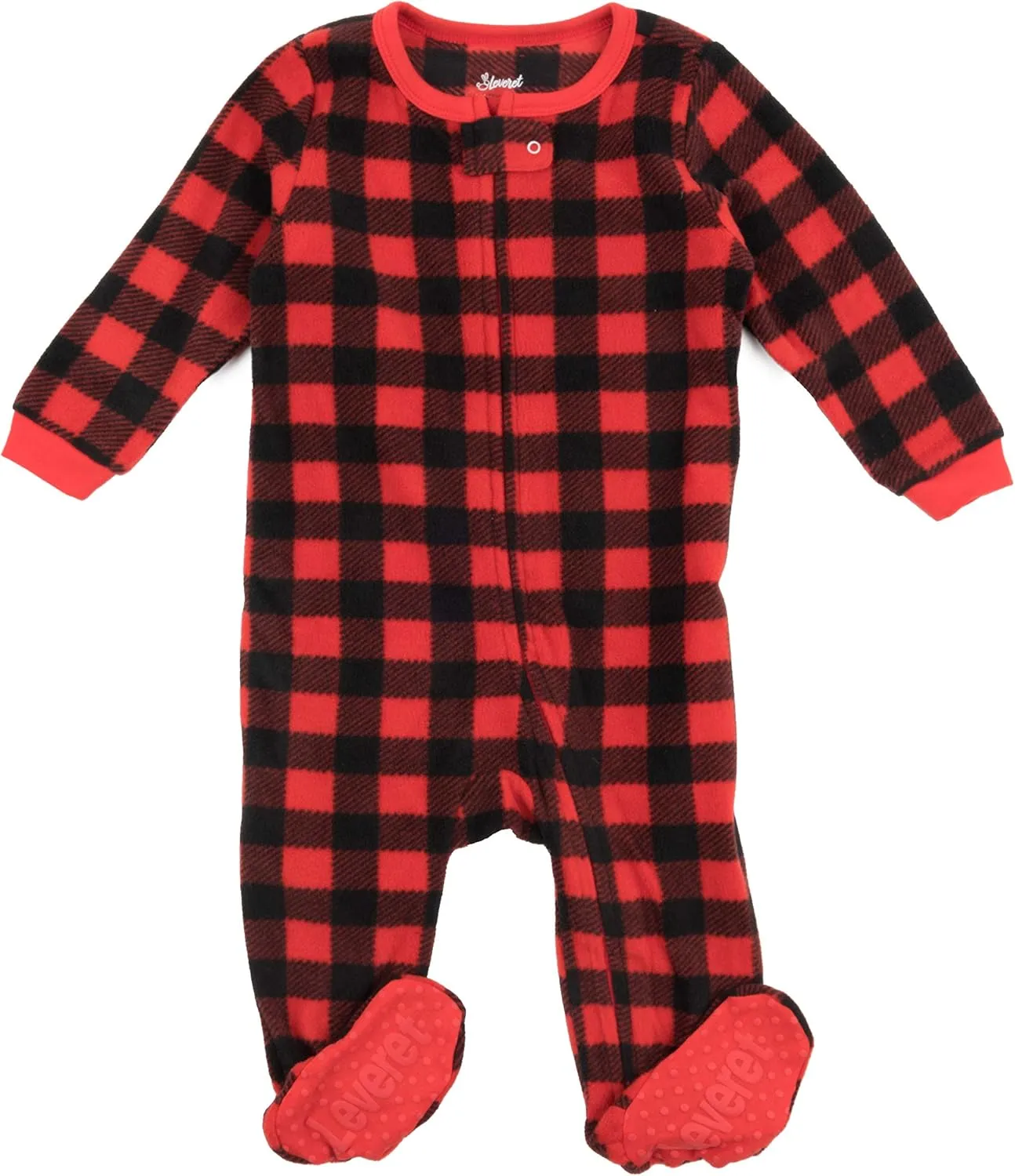 Leveret Kids Baby Boys Girls Footed Fleece Pajamas Variety of Styles (Size 3 Months-5 Years)