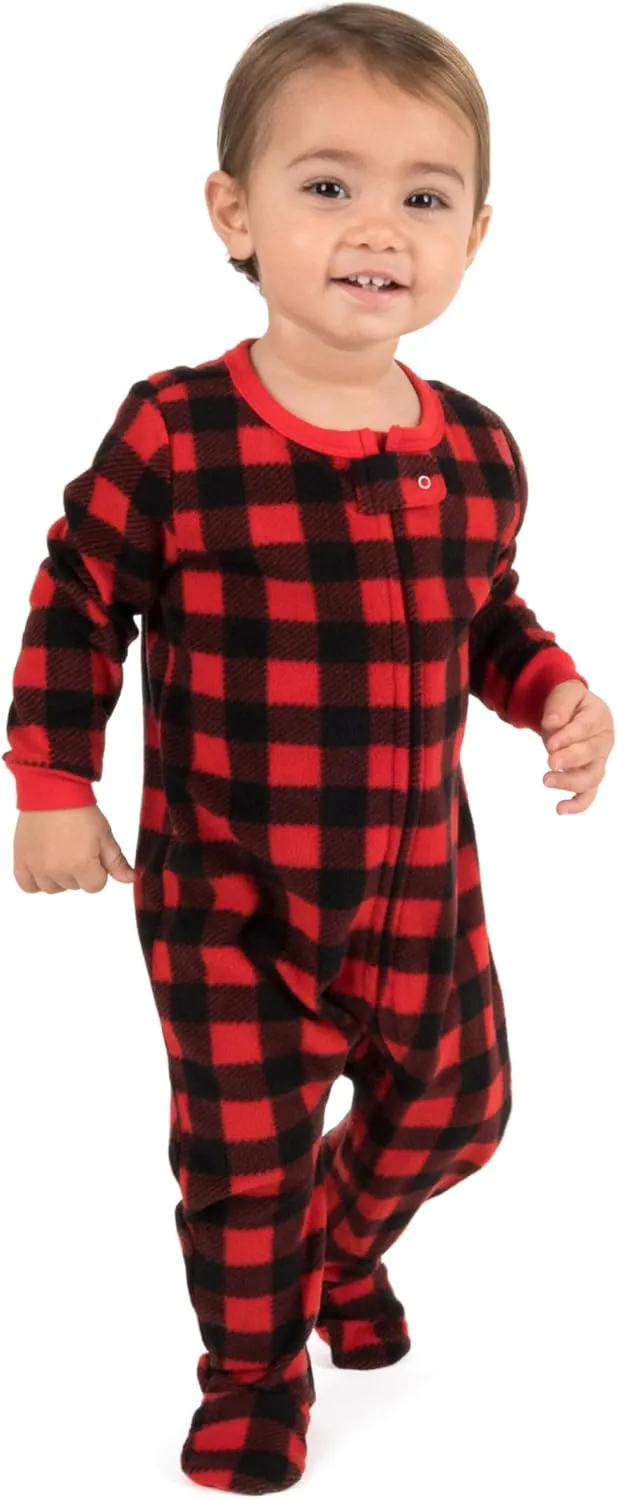 Leveret Kids Baby Boys Girls Footed Fleece Pajamas Variety of Styles (Size 3 Months-5 Years)