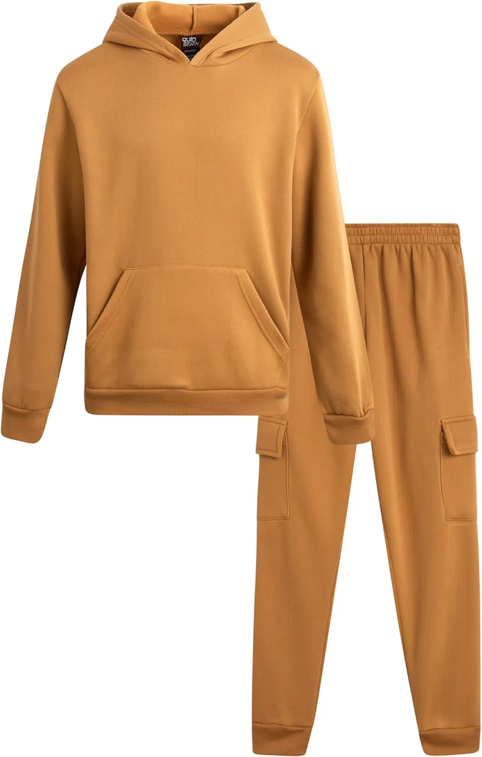 Little Boys' Fleece Jogger Set - 2 Piece Basic Solid Pullover Hoodie and Cargo Jogger Sweatpants (Size: 2T-7)