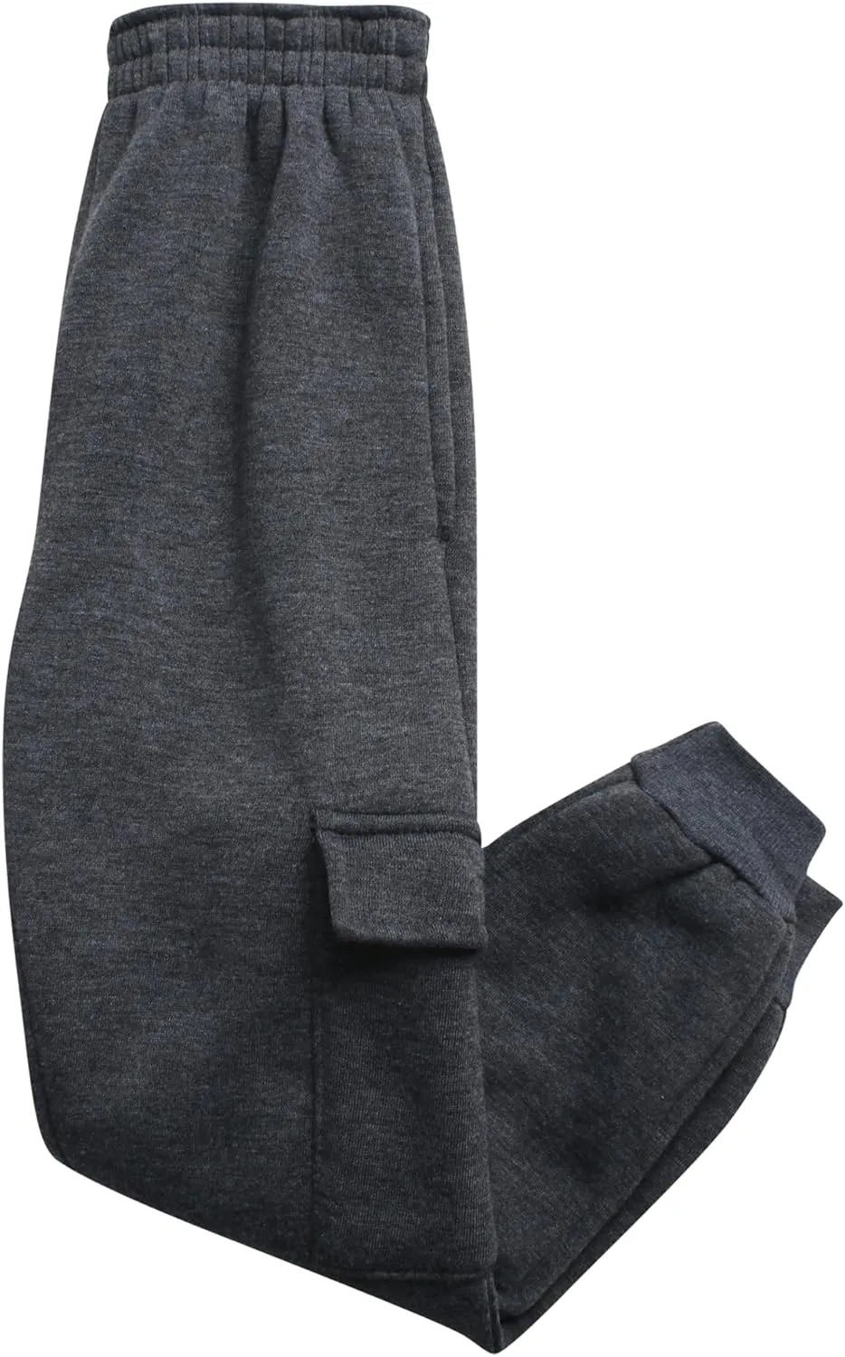 Little Boys' Fleece Jogger Set - 2 Piece Basic Solid Pullover Hoodie and Cargo Jogger Sweatpants (Size: 2T-7)