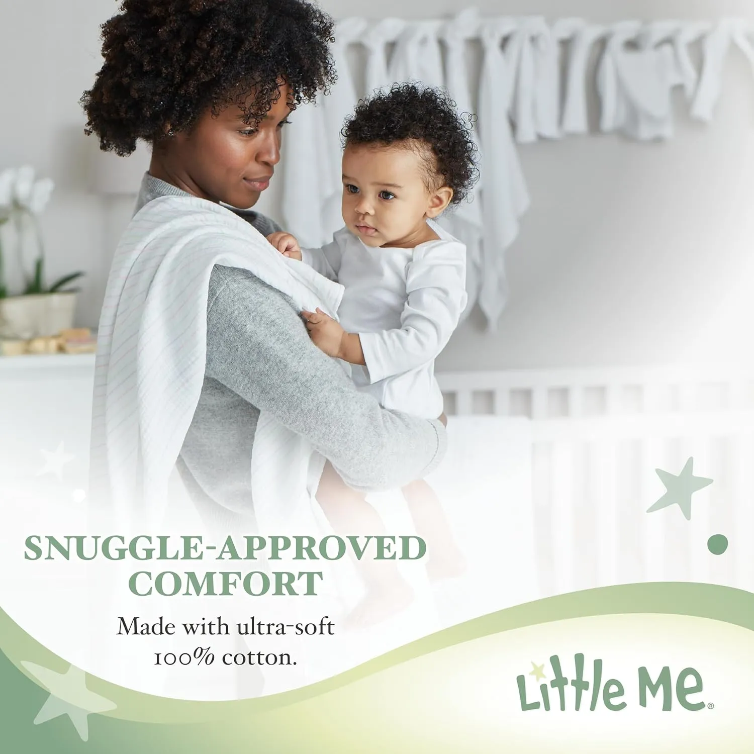Little Me Clothes for Baby Girls 100% Cotton Scratch-Free Tag Footed One-Piece Romper and Hat Sleeper Set Preemie to 9 Months