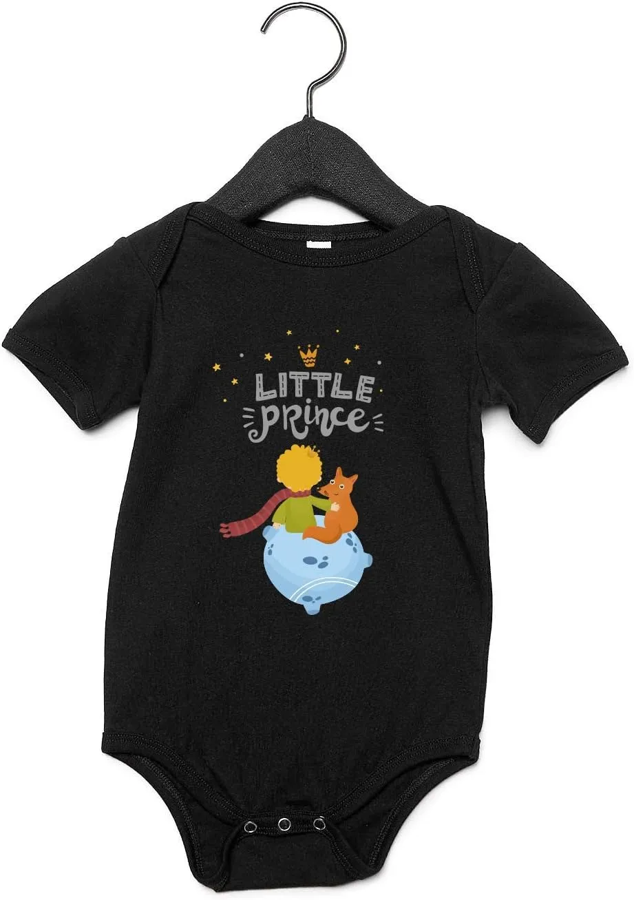 Little Prince Baby Boy Girl Onesie Newborn Organic Bodysuit Romper