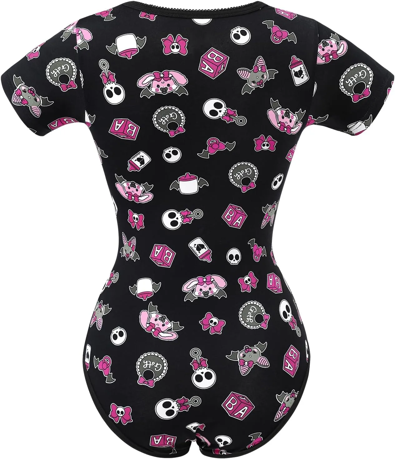 Littleforbig Cotton Romper Onesie Pajamas Bodysuit - Baby Goth Usagi & Bella Onesie