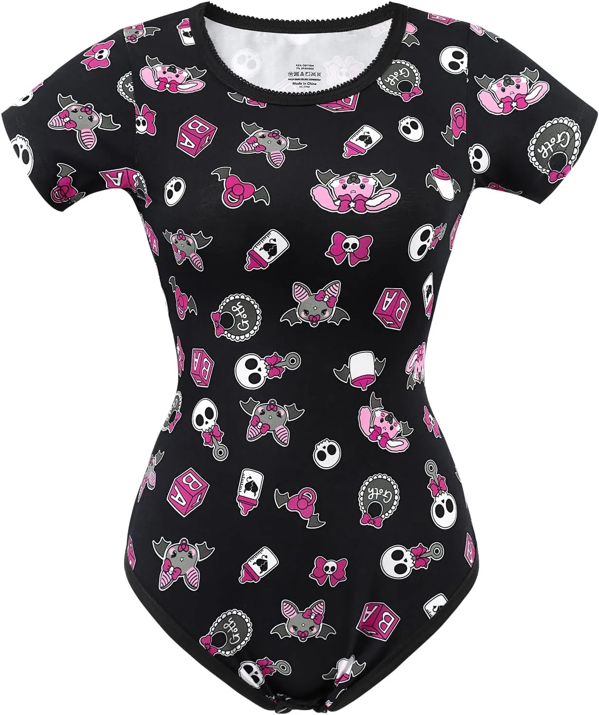 Littleforbig Cotton Romper Onesie Pajamas Bodysuit - Baby Goth Usagi & Bella Onesie