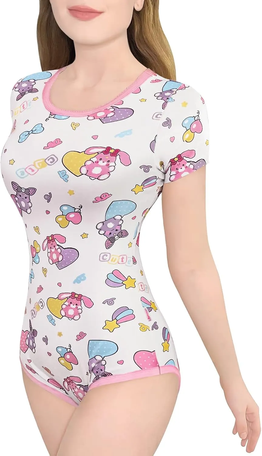 Littleforbig Cotton Romper Onesie Pajamas Bodysuit - Baby Usagi & Bella Onesie