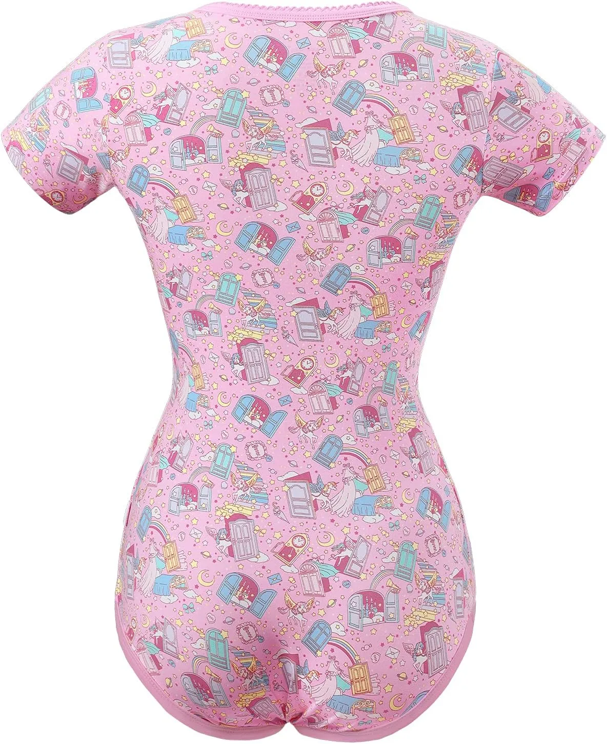 Littleforbig Cotton Romper Onesie Pajamas Bodysuit – Cookie Milk Pattern