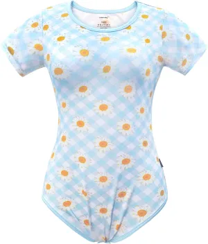 Littleforbig Cotton Romper Onesie Pajamas Bodysuit - Cottagecore Sunflower Onesie