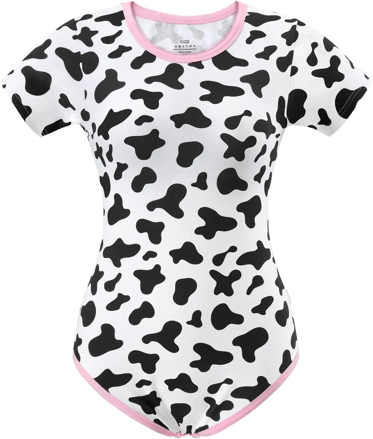 Littleforbig Cotton Romper Onesie Pajamas Bodysuit - Milk Cow Onesie