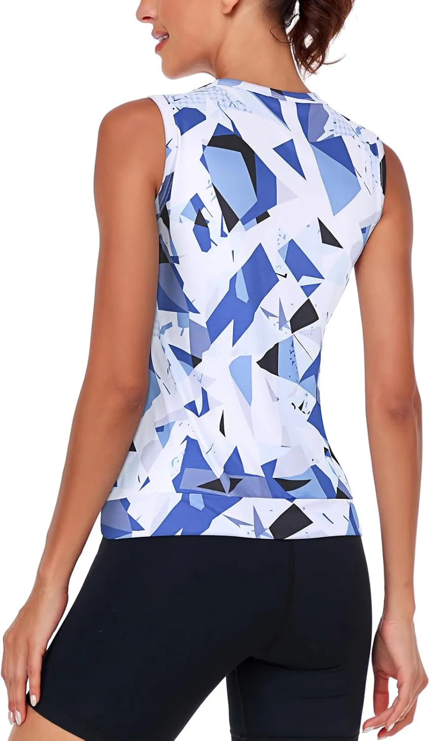 LURANEE Women's Workout Athletic Tank Tops Quick Dry Sun Protection Yoga Gym Crop Sleeveless Shirts