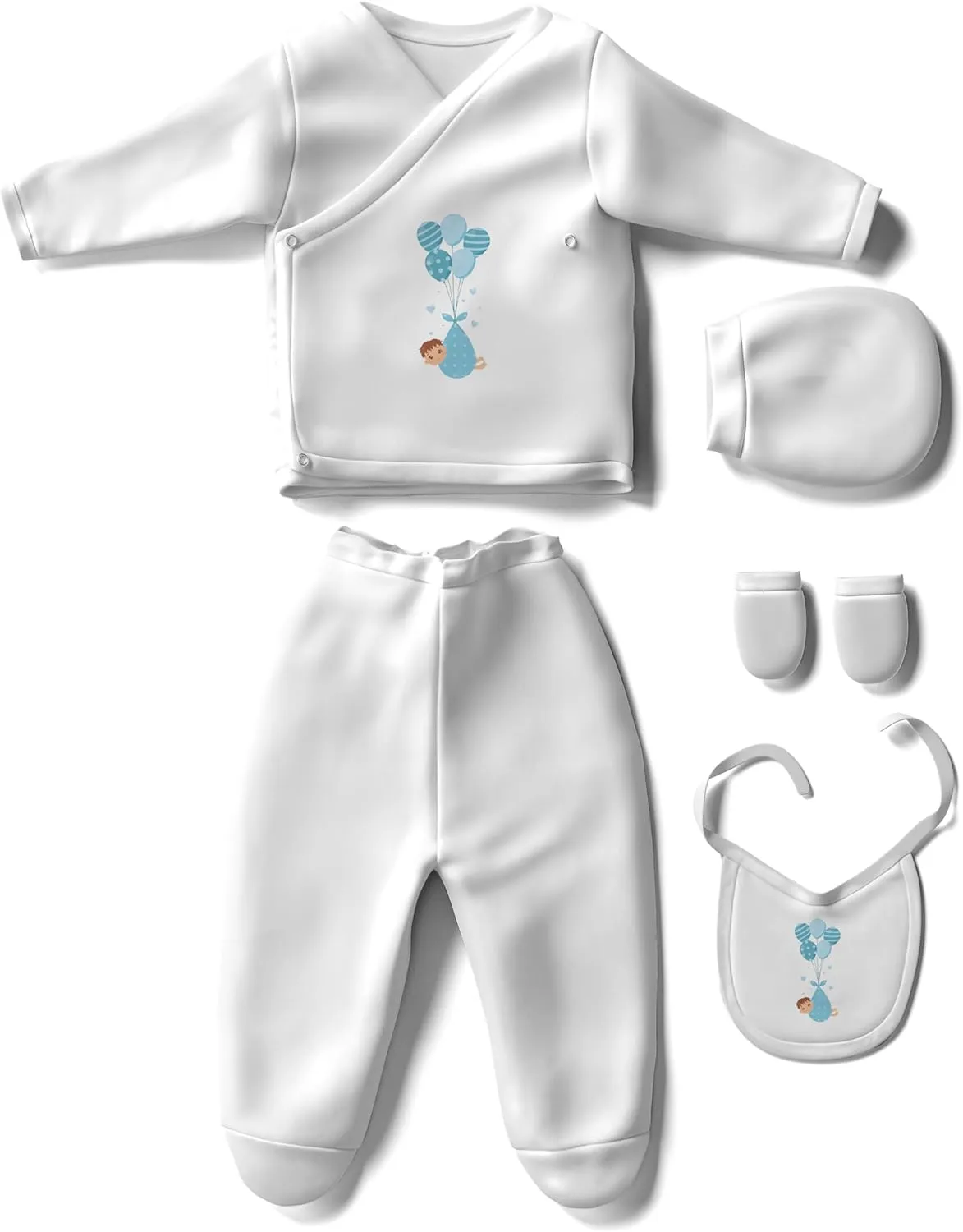 Luxury Baby Clothes – 5-Piece Newborn Gift Set for 0-3 Months, Perfect Baby Shower Gift for Girls and Boys