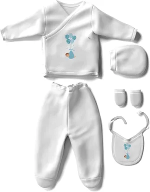 Luxury Baby Clothes – 5-Piece Newborn Gift Set for 0-3 Months, Perfect Baby Shower Gift for Girls and Boys
