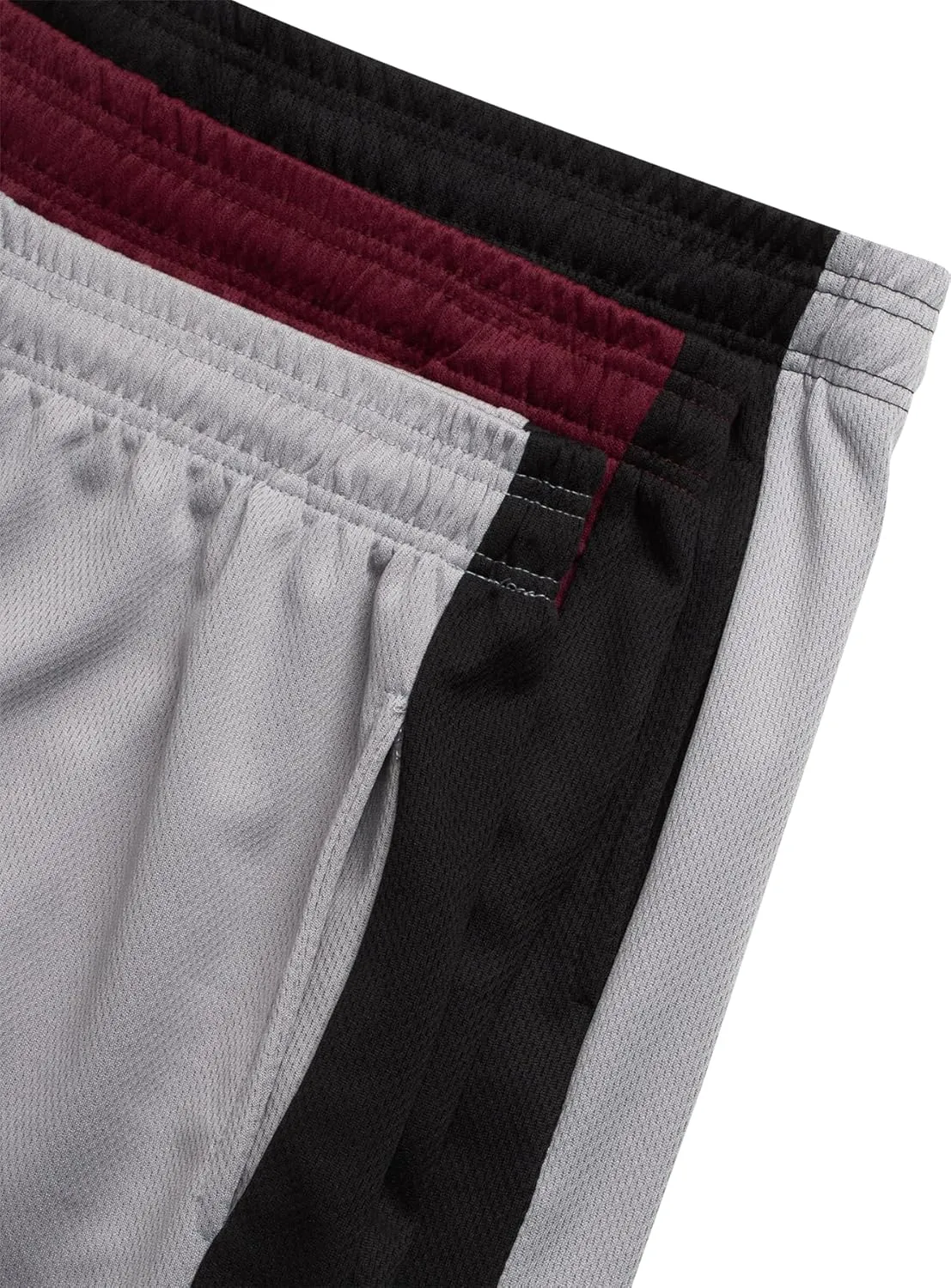 Mad Game Men's Active Shorts - 3 Pack Athletic Quick Dry Gym Basketball Shorts with Side Pockets and Drawstring (Sizes: S-XL)