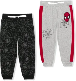 Marvel Spider-Man Boys 2 Pack Pants for Toddlers and Big Kids