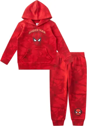 Marvel Spider-Man Boys Hoodie and Pants Set for Toddlers and Big Kids
