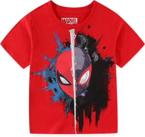 Marvel Spider-Man Miles Morales Boys Short Sleeve T-Shirt for Big Kids