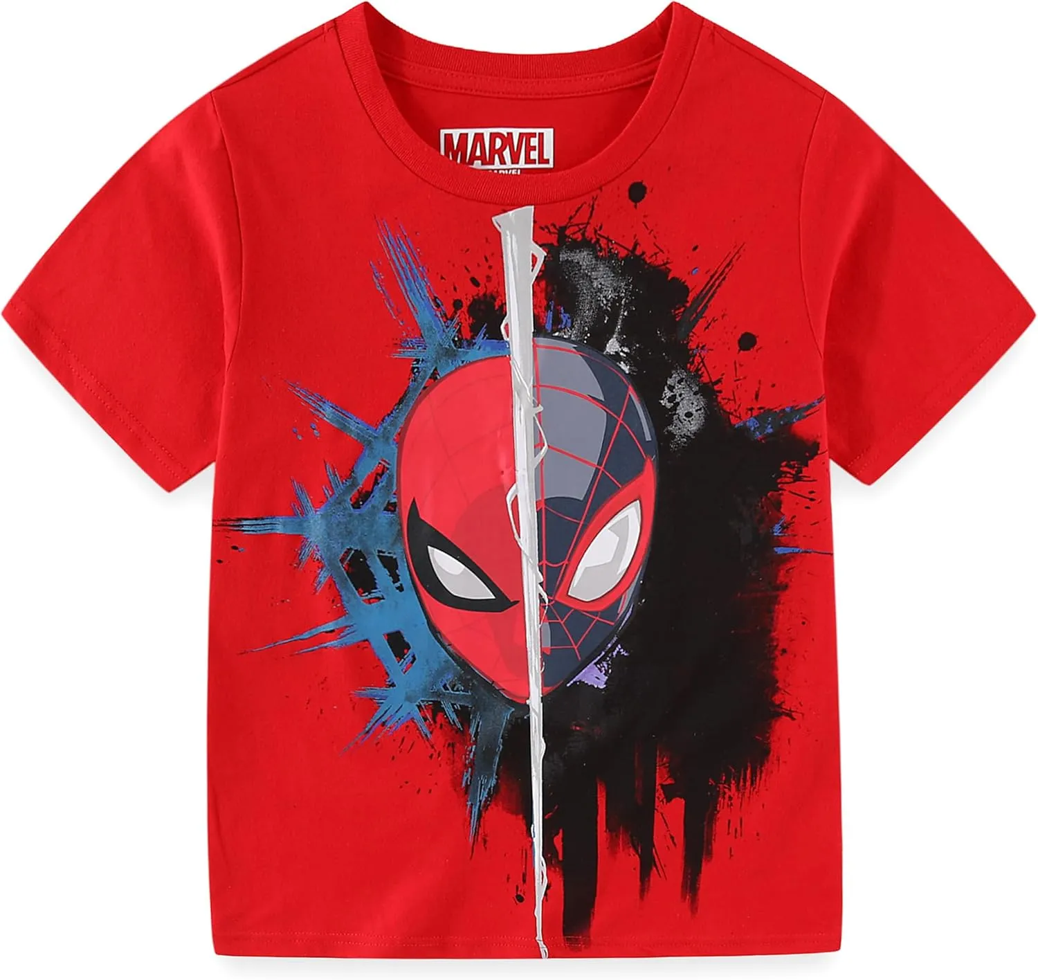 Marvel Spider-Man Miles Morales Boys Short Sleeve T-Shirt for Big Kids