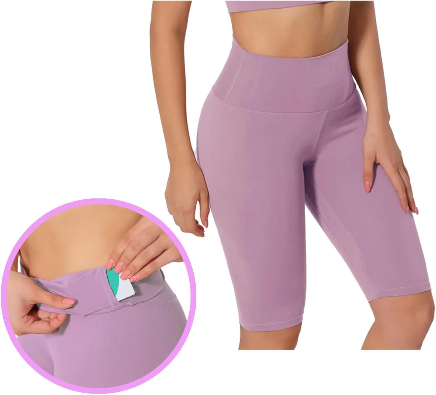 Medical Compression Leggings for Women Casual High Waist Seamless Stretchy Slim Yoga Cropped Leggings with Pockets