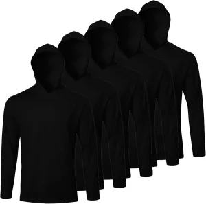 Men UPF 50  Sun Protection Hoodie Long Sleeve T Shirts Pack Quick Dry Shirt for Athletic Running Activewear Workout